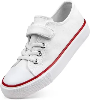 JUDIS Kids Canvas Shoes Adjustable Straps Fashion Casual Sneakers for Boys and Girls