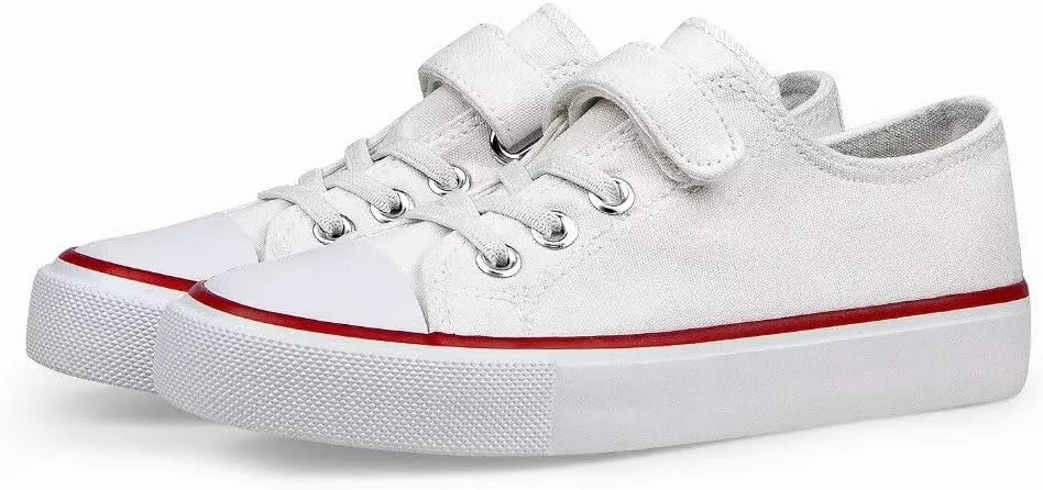 JUDIS Kids Canvas Shoes Adjustable Straps Fashion Casual Sneakers for Boys and Girls