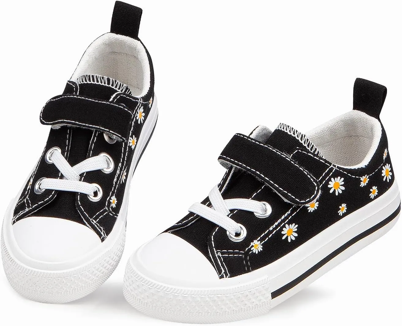 JUDIS Kids Canvas Shoes Adjustable Straps Fashion Casual Sneakers for Boys and Girls