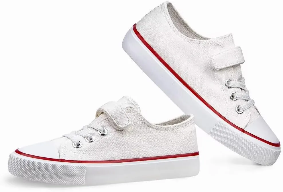 JUDIS Kids Canvas Shoes Adjustable Straps Fashion Casual Sneakers for Boys and Girls