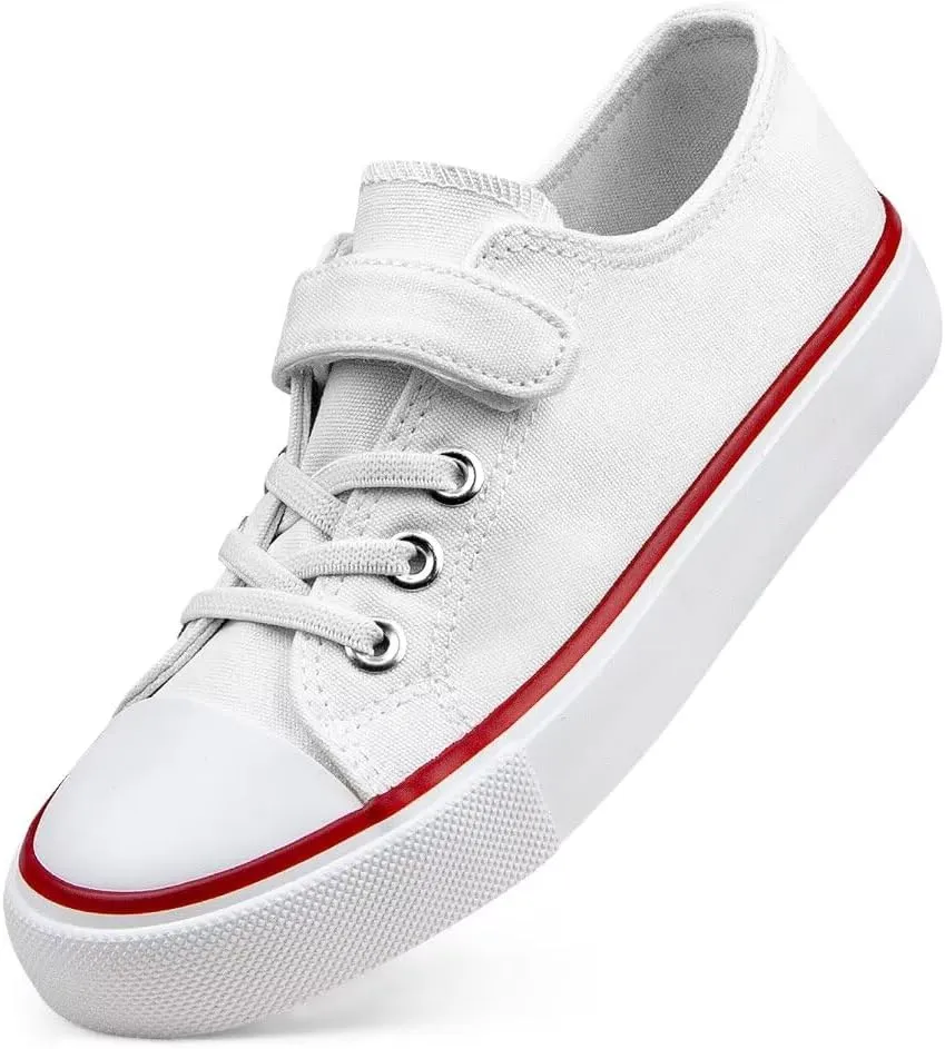 JUDIS Kids Canvas Shoes Adjustable Straps Fashion Casual Sneakers for Boys and Girls