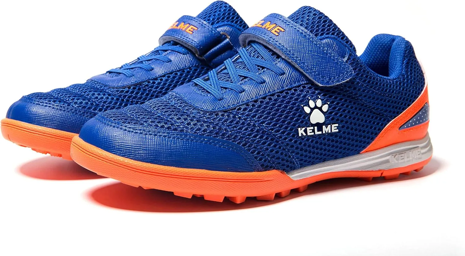 KELME Laceless Soccer Cleats Youth and Kids – Futsal or Turf Soccer Shoes for Boys/Girls – Indoor or Outdoor Velcro Football Boots