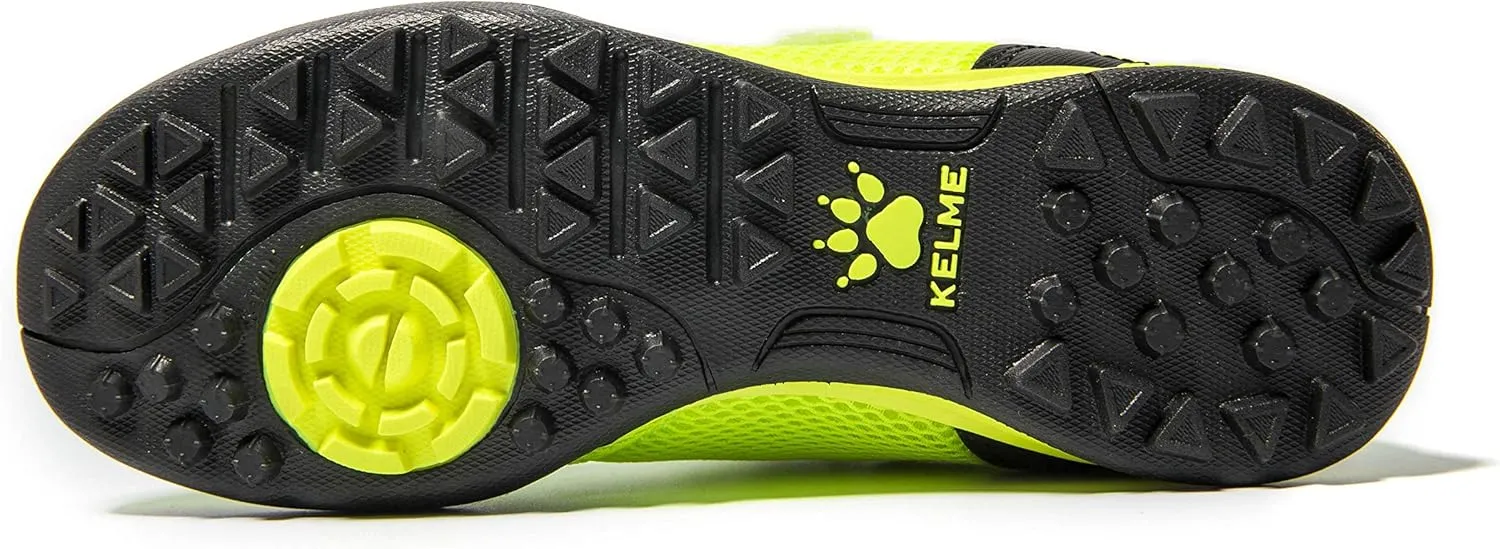 KELME Laceless Soccer Cleats Youth and Kids – Futsal or Turf Soccer Shoes for Boys/Girls – Indoor or Outdoor Velcro Football Boots