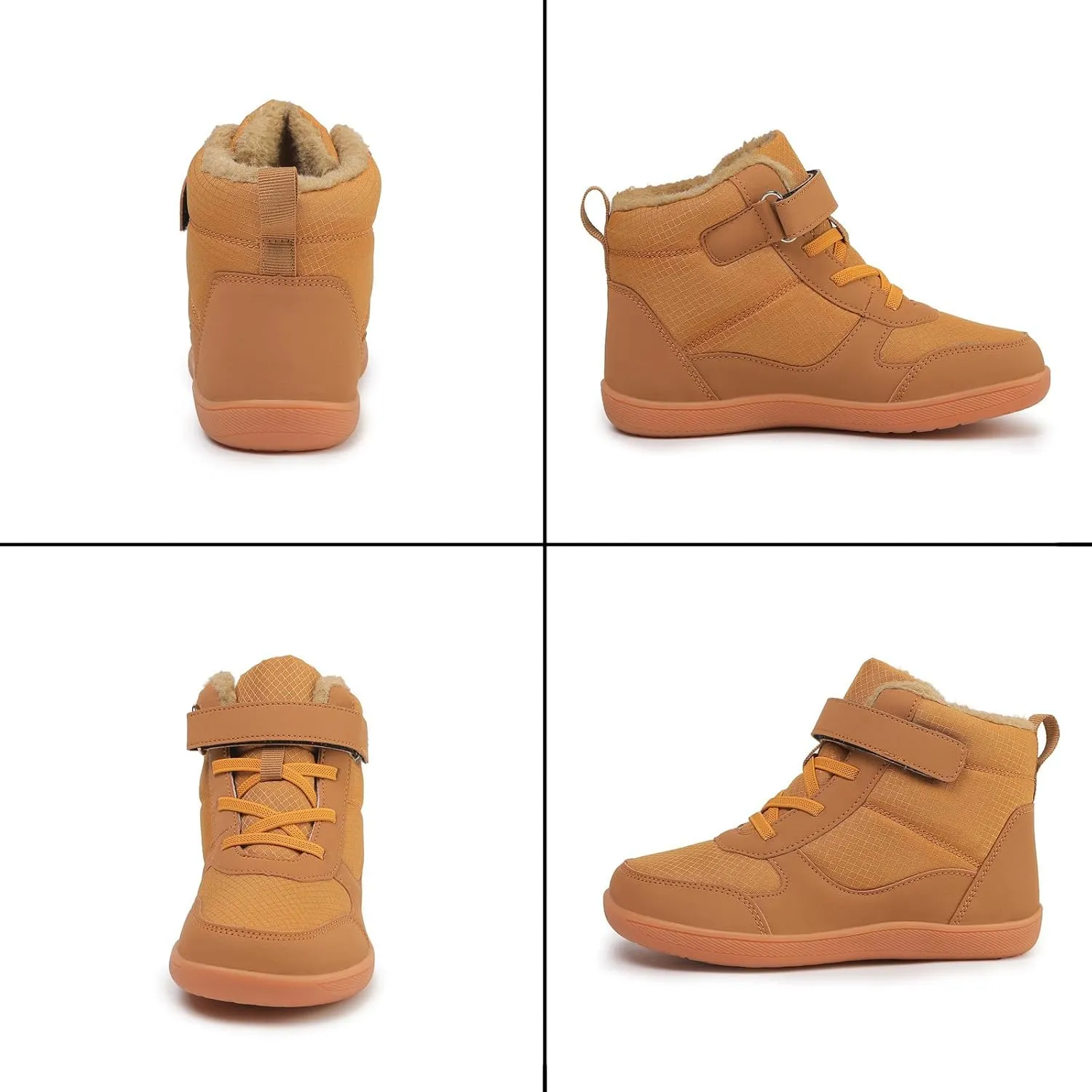 Kids Barefoot Snow Boots for Winter: Minimalist Zero Drop - Wide Toe Box Hiking Boots for Toddler/Boys/Girls