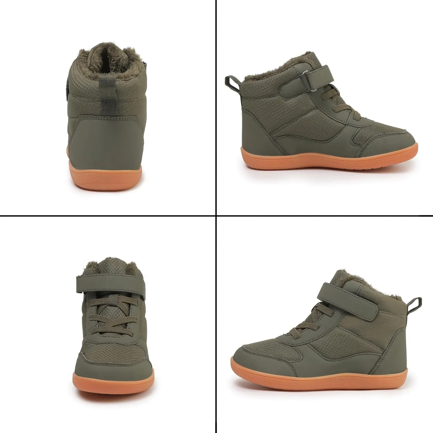 Kids Barefoot Snow Boots for Winter: Minimalist Zero Drop - Wide Toe Box Hiking Boots for Toddler/Boys/Girls