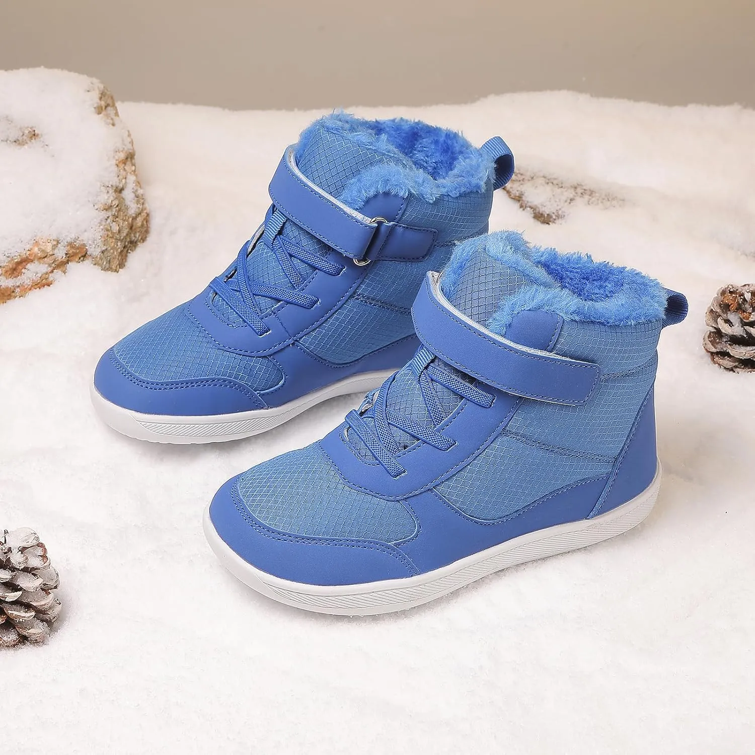 Kids Barefoot Snow Boots for Winter: Minimalist Zero Drop - Wide Toe Box Hiking Boots for Toddler/Boys/Girls