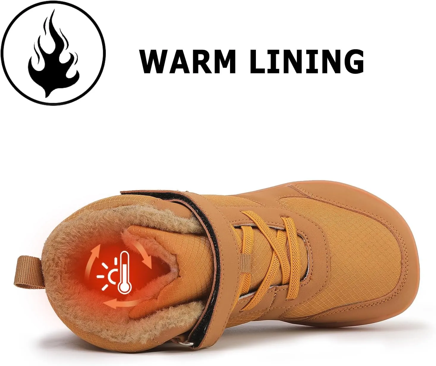 Kids Barefoot Snow Boots for Winter: Minimalist Zero Drop - Wide Toe Box Hiking Boots for Toddler/Boys/Girls