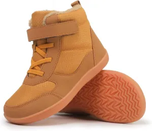 Kids Barefoot Snow Boots for Winter: Minimalist Zero Drop - Wide Toe Box Hiking Boots for Toddler/Boys/Girls