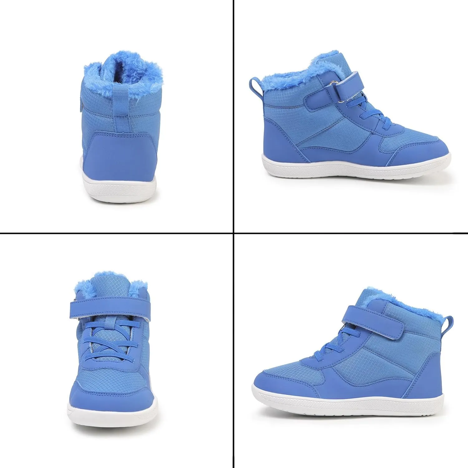 Kids Barefoot Snow Boots for Winter: Minimalist Zero Drop - Wide Toe Box Hiking Boots for Toddler/Boys/Girls