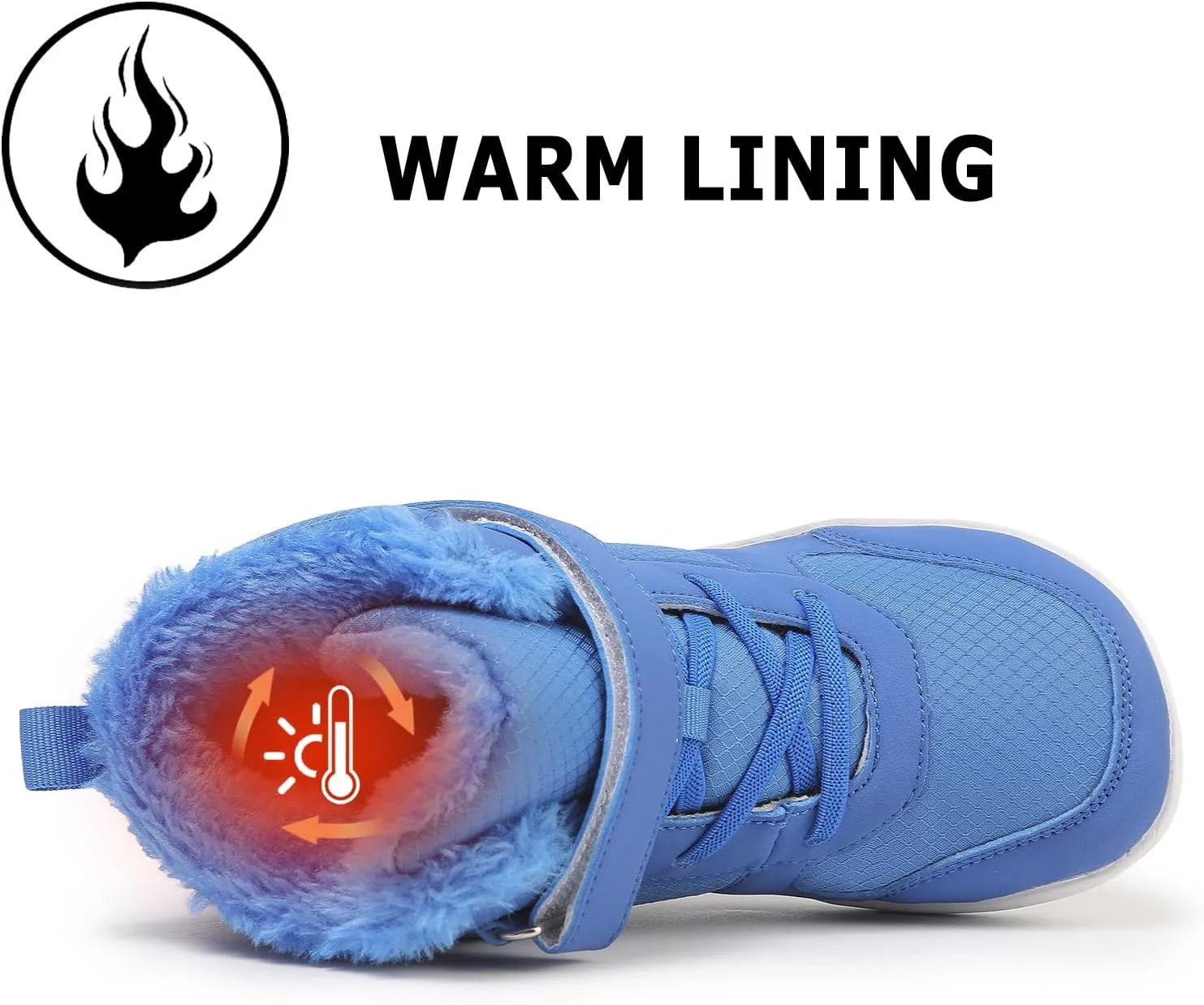 Kids Barefoot Snow Boots for Winter: Minimalist Zero Drop - Wide Toe Box Hiking Boots for Toddler/Boys/Girls