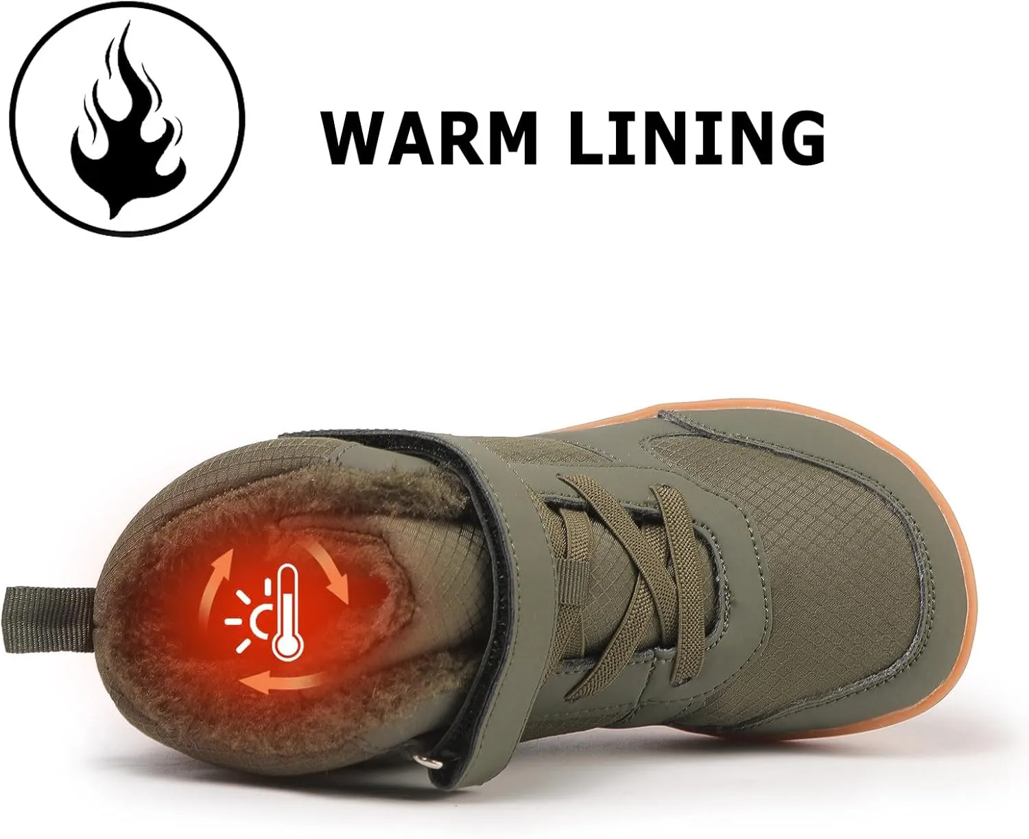 Kids Barefoot Snow Boots for Winter: Minimalist Zero Drop - Wide Toe Box Hiking Boots for Toddler/Boys/Girls