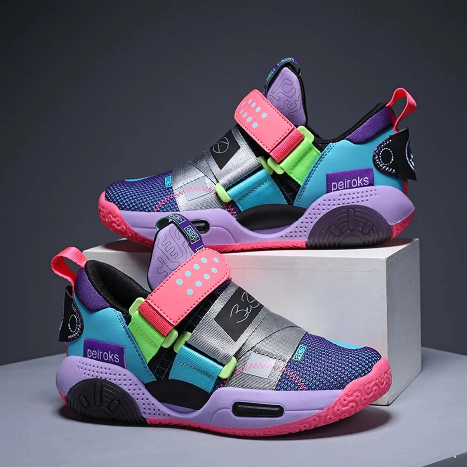 Kid's Basketball Sneakers Comfortable Breathable Non Slip Wear-Resistant They are Suitable for Beginners in Basketball Boys Girls Birthday Gifts