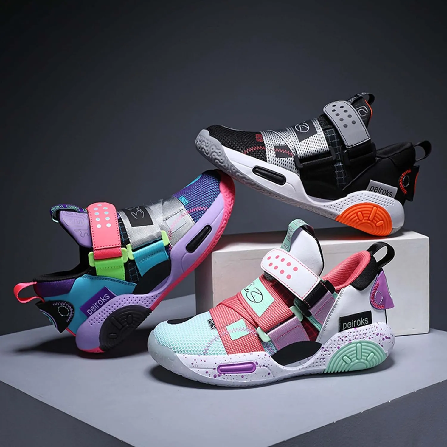 Kid's Basketball Sneakers Comfortable Breathable Non Slip Wear-Resistant They are Suitable for Beginners in Basketball Boys Girls Birthday Gifts