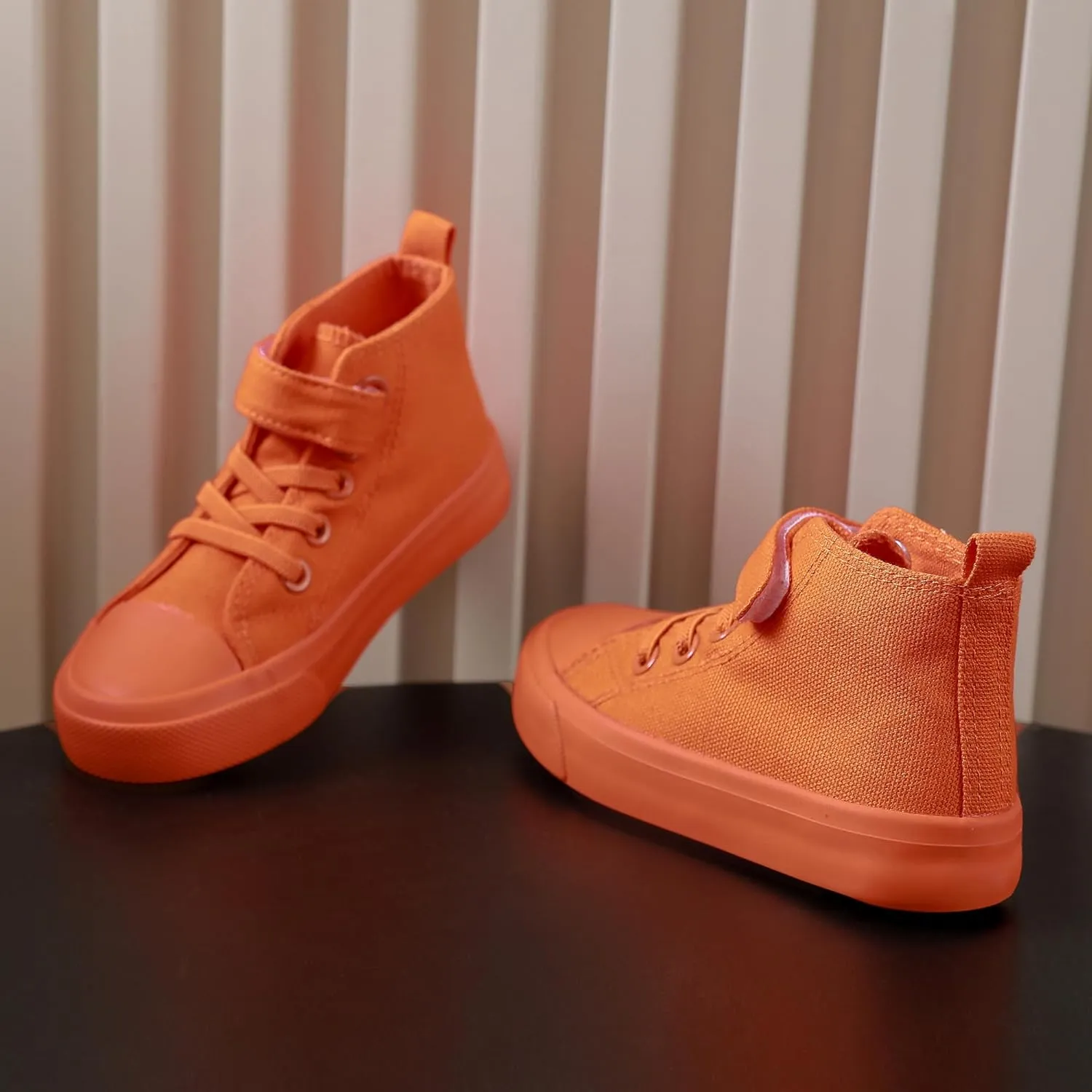 Kids Canvas Shoes Boys Girls High Top Canvas Slip On Sneakers