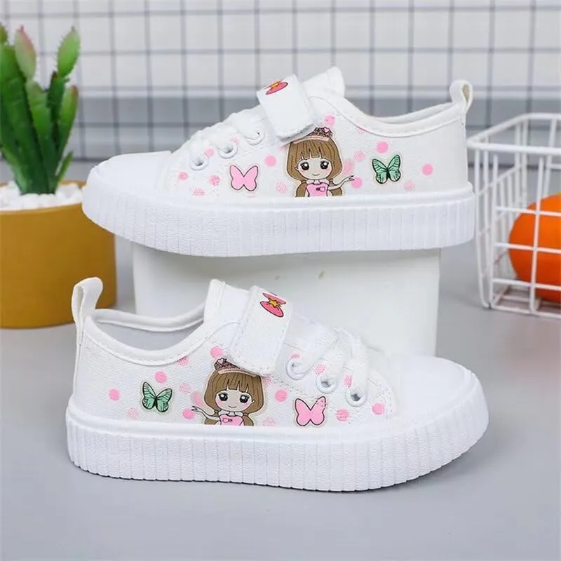 Kids Girl Cartoon Lovely Canvas Shoes for School Walking Running Sport Travel