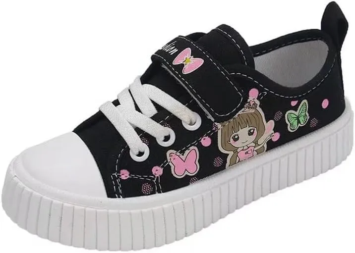Kids Girl Cartoon Lovely Canvas Shoes for School Walking Running Sport Travel