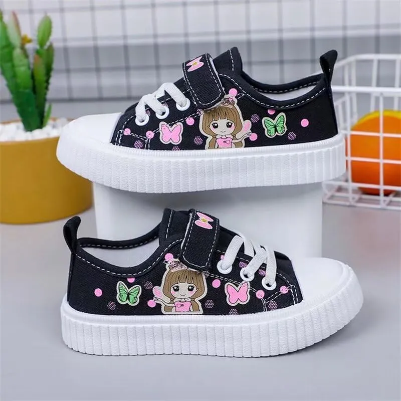 Kids Girl Cartoon Lovely Canvas Shoes for School Walking Running Sport Travel