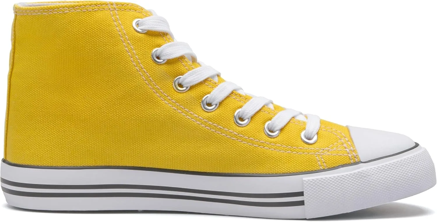 Kid's High Top Sneakers Classic High Tops Canvas Shoes for Girls and Boys, Lace up Tennis Shoes Fashion Canvas Sneakers Casual Shoes for Walking