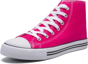 Kid's High Top Sneakers Classic High Tops Canvas Shoes for Girls and Boys, Lace up Tennis Shoes Fashion Canvas Sneakers Casual Shoes for Walking