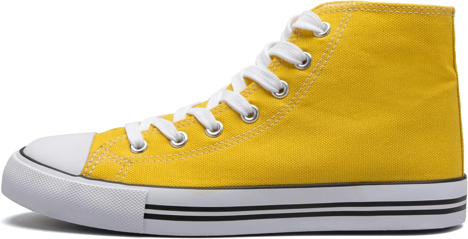 Kid's High Top Sneakers Classic High Tops Canvas Shoes for Girls and Boys, Lace up Tennis Shoes Fashion Canvas Sneakers Casual Shoes for Walking