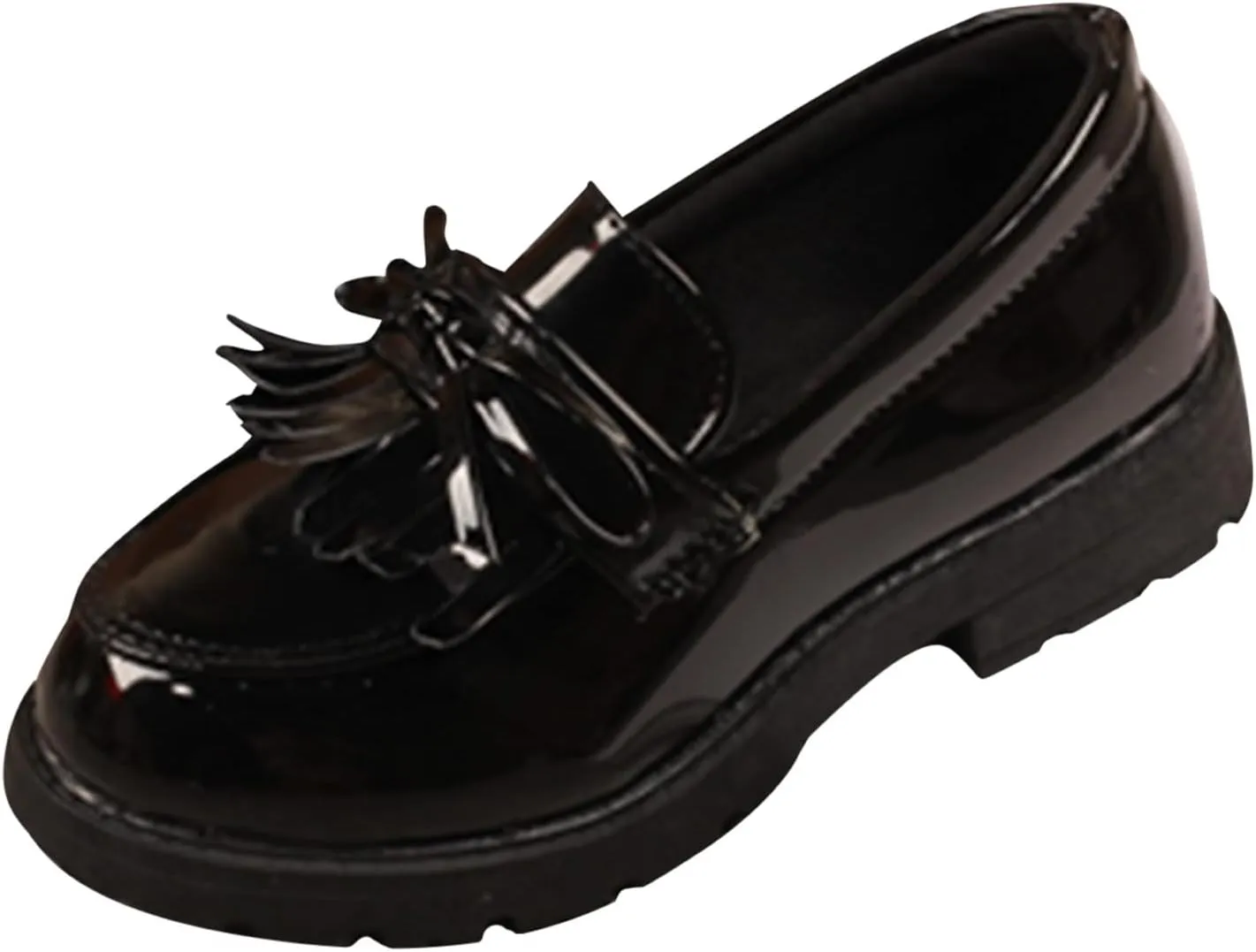 Kids Hiking Shoes Girls Slip On Leather Loafer Tassel Bow Flats School Dress Shoes for Girls Shoe Toddler