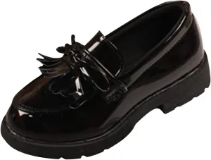 Kids Hiking Shoes Girls Slip On Leather Loafer Tassel Bow Flats School Dress Shoes for Girls Shoe Toddler