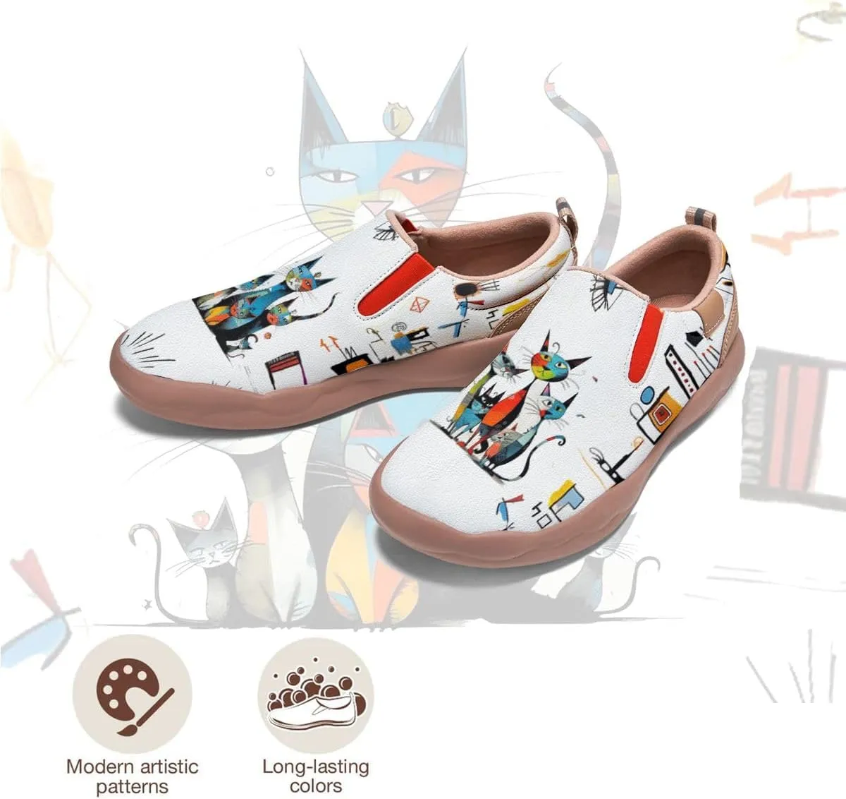 Kids Loafers Shoes Girl Travel Casual Cartoon Animals Art Painted Slip On Comfort Boy Fashion Sneaker(Big Kid/Little Kid/Toddler)