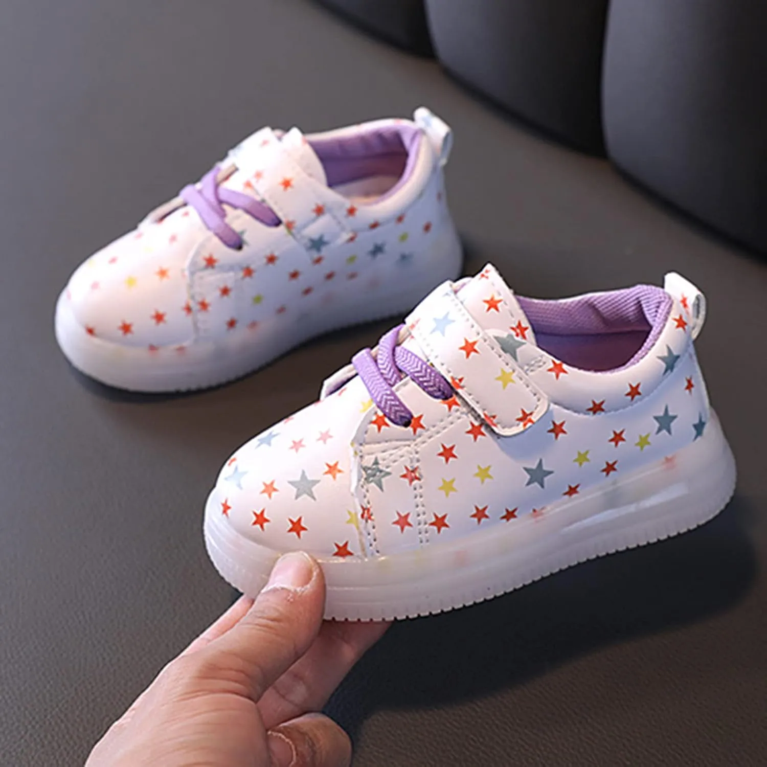 Kids Shoes Bling Sport Kids Girls Led Luminous Baby Children Light Shoes Baby Shoes Black Shoes