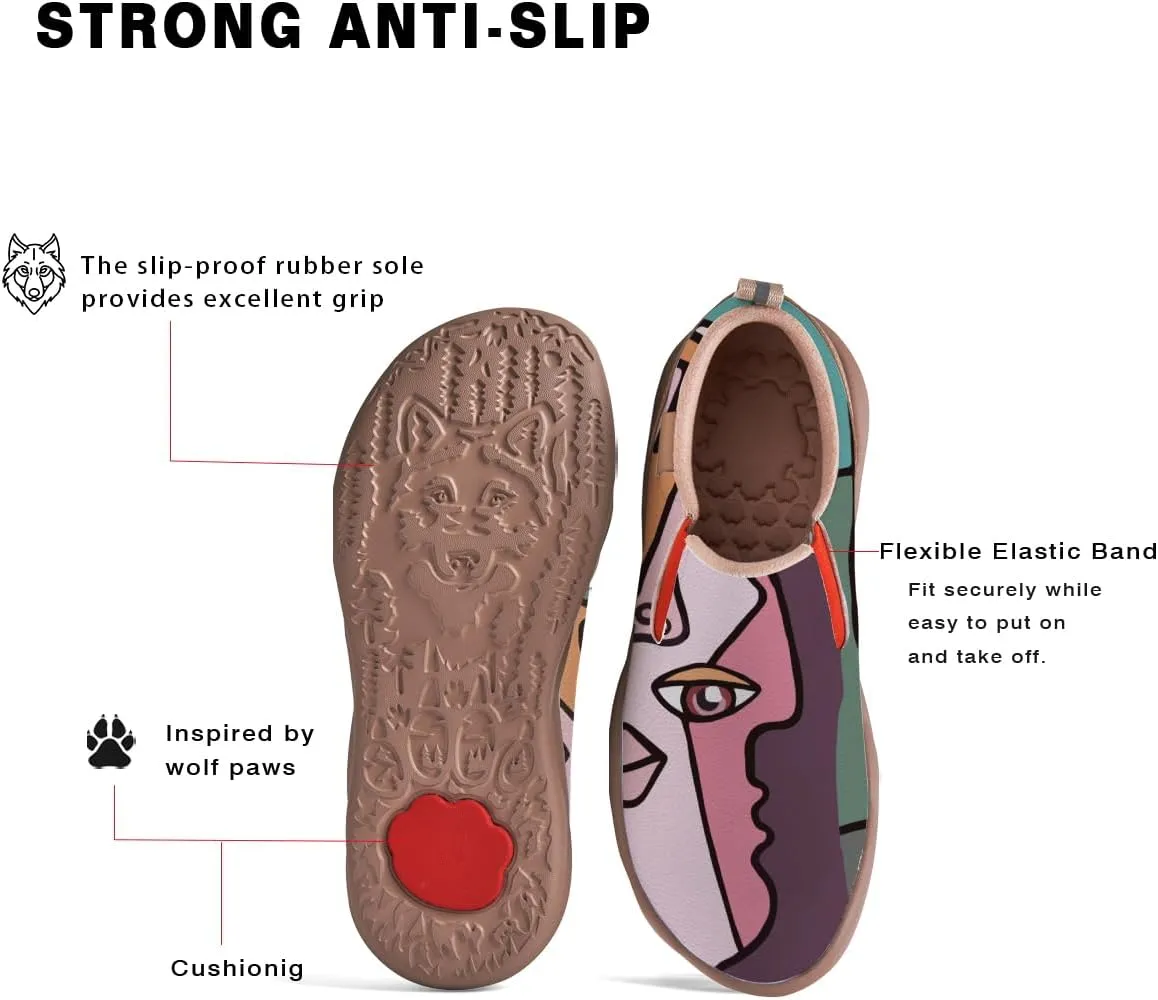 Kids Slip On Travel Shoes Boy Girl Loafers Casual Walking Lightweight Comfort Abstract Art Painted Sneakers (Big Kid/Little Kid/Toddler)