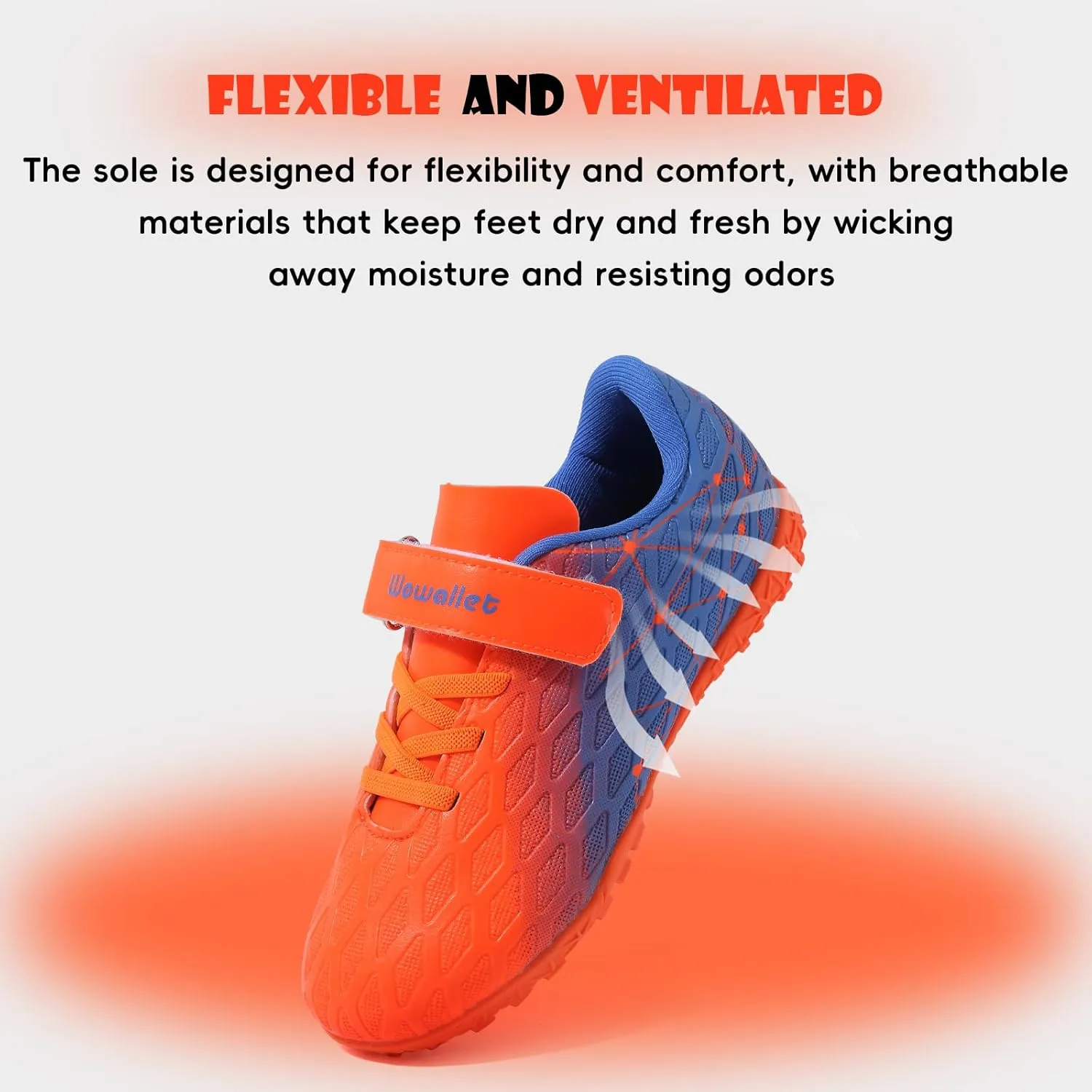Kids Soccer Cleats Boys Girls Athletic Indoor Soccer Shoes Sneaker for Unisex