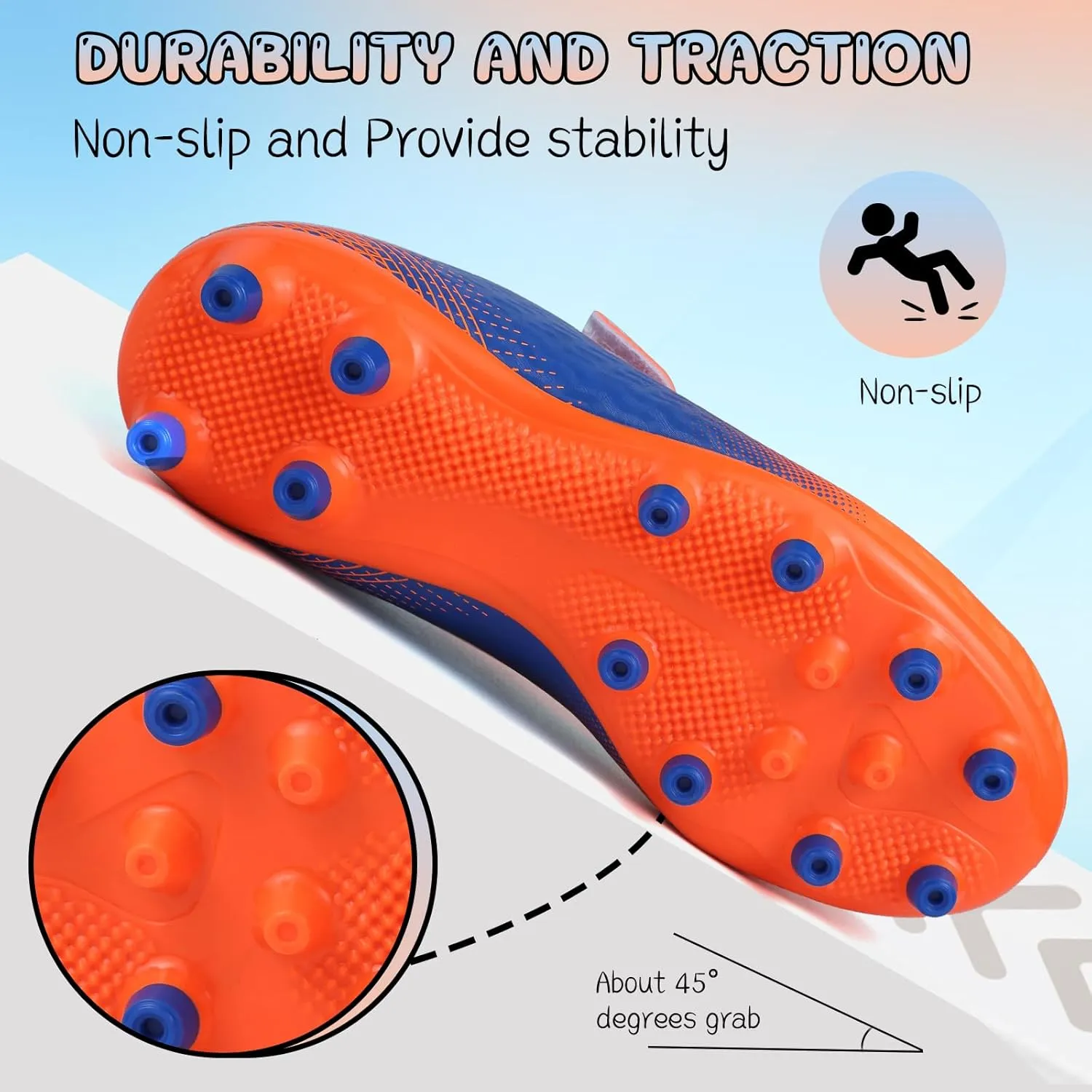 Kids Soccer Cleats Boys Girls Football Cleats Outdoor Indoor Soccer Shoes AG TF