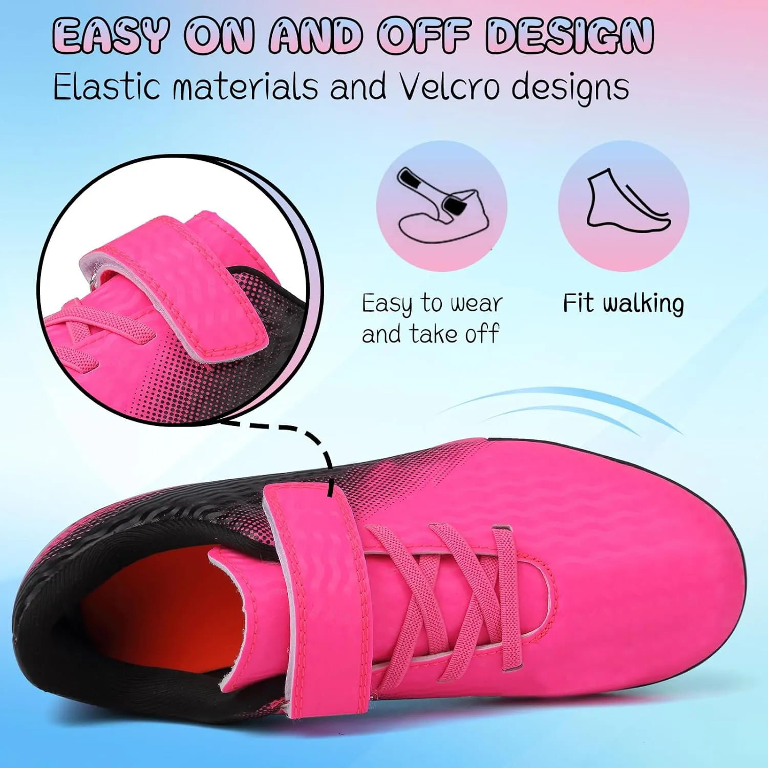 Kids Soccer Cleats Boys Girls Football Cleats Outdoor Indoor Soccer Shoes AG TF