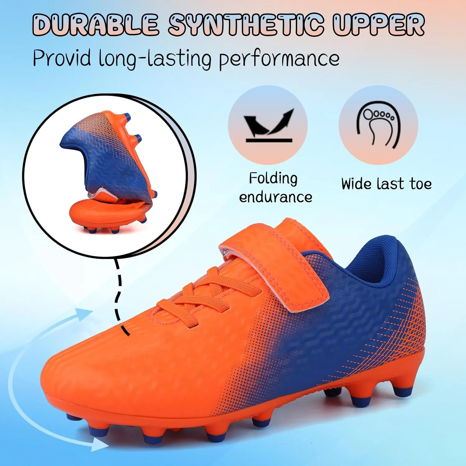Kids Soccer Cleats Boys Girls Football Cleats Outdoor Indoor Soccer Shoes AG TF