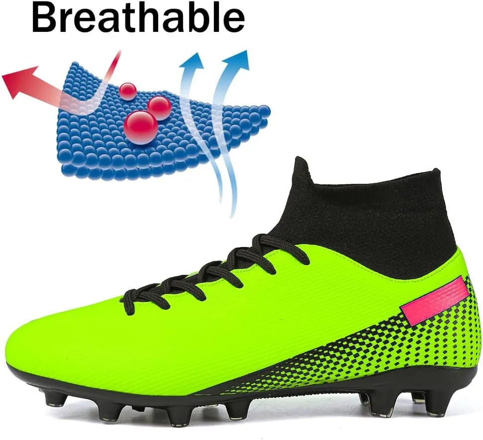 Kids Soccer Cleats Boys Girls Football Shoes Athletic Anti-Slip Outdoor/Indoor Sports Shoes