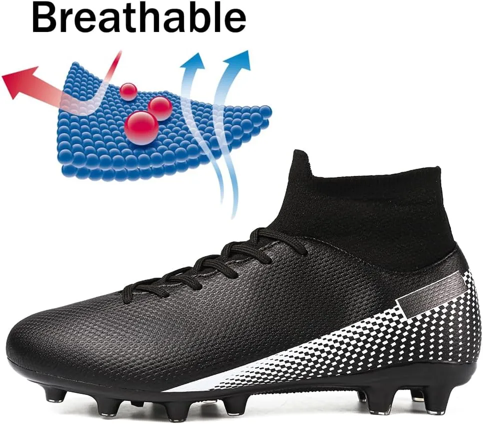 Kids Soccer Cleats Boys Girls Football Shoes Athletic Anti-Slip Outdoor/Indoor Sports Shoes