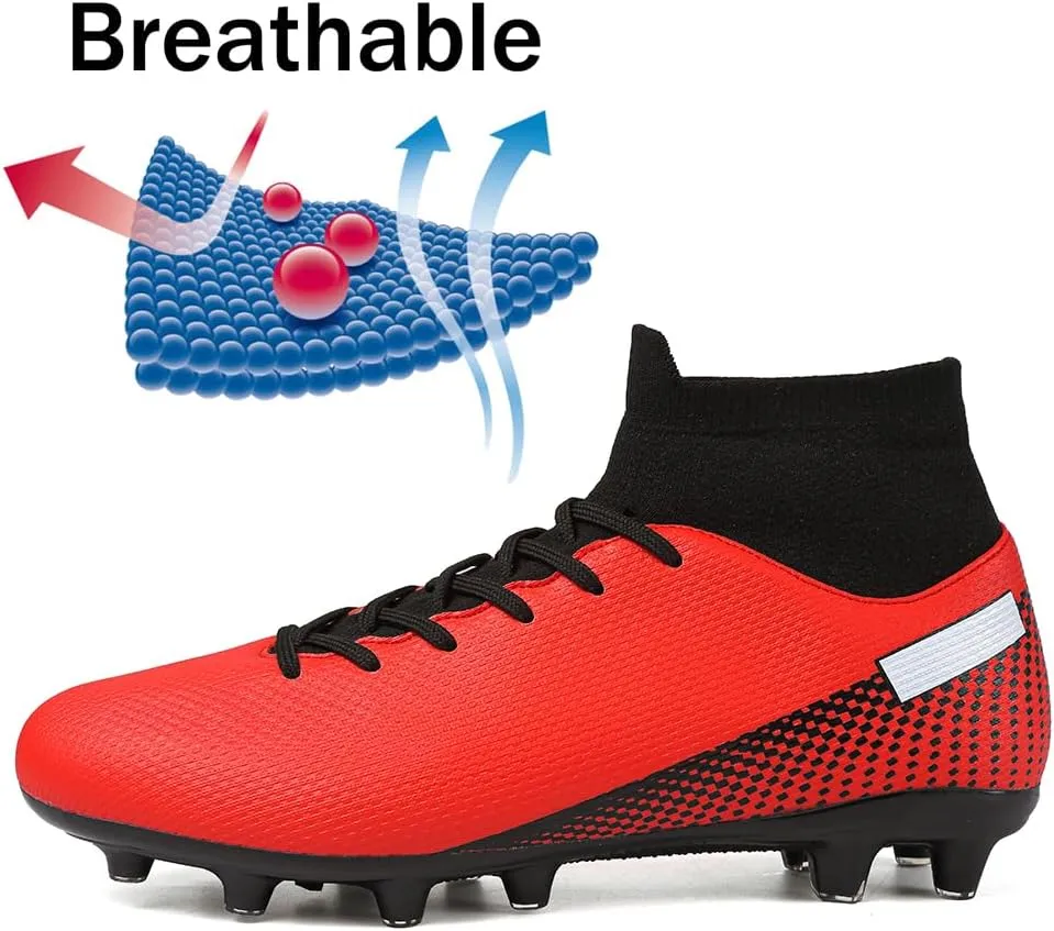 Kids Soccer Cleats Boys Girls Football Shoes Athletic Anti-Slip Outdoor/Indoor Sports Shoes