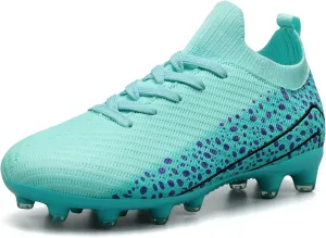 Kids Soccer Cleats for Boys and Girls Youth Mid-top Football Shoes Outdoor Athletic Turf Soccer Shoes