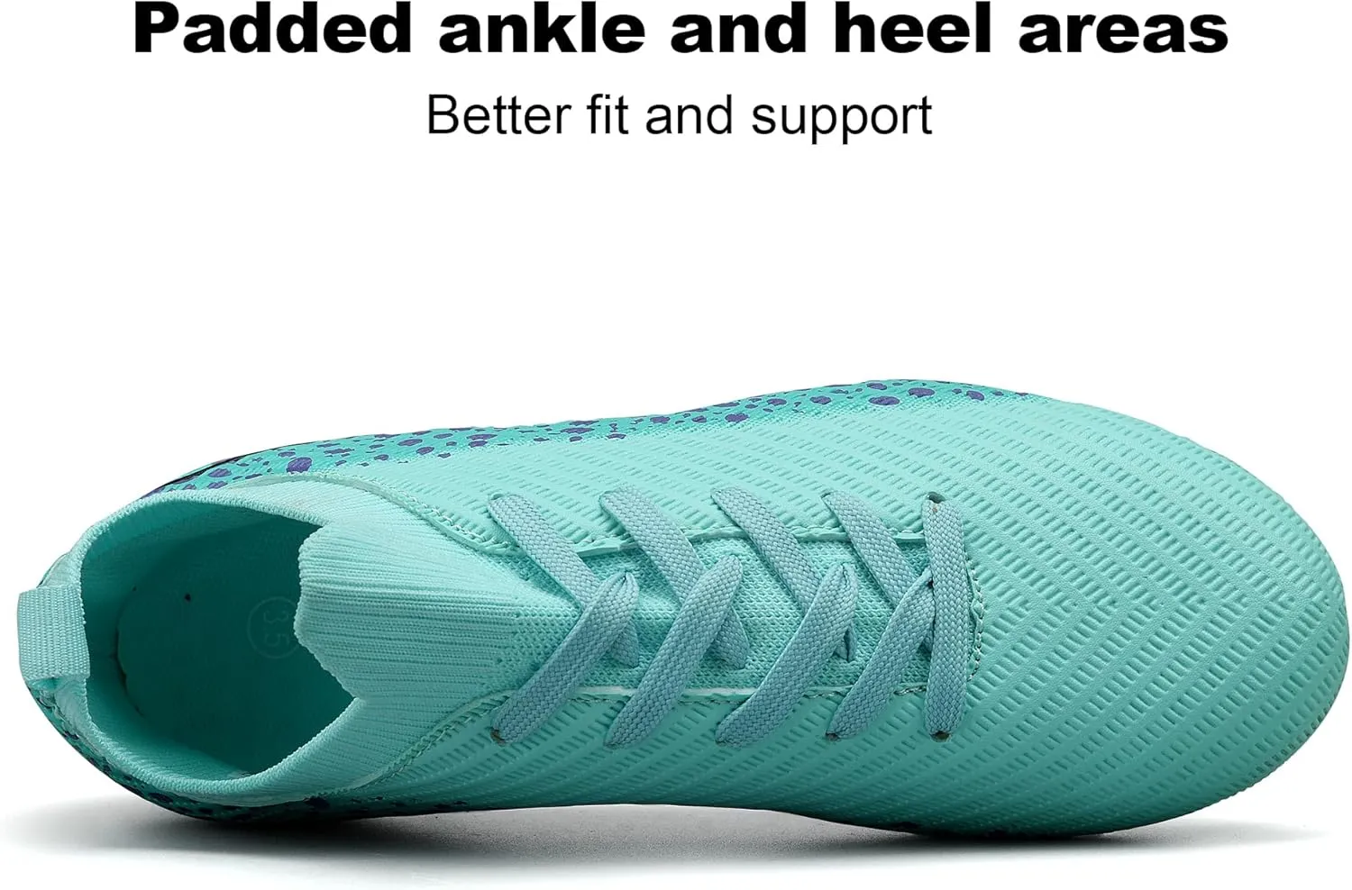 Kids Soccer Cleats for Boys and Girls Youth Mid-top Football Shoes Outdoor Athletic Turf Soccer Shoes