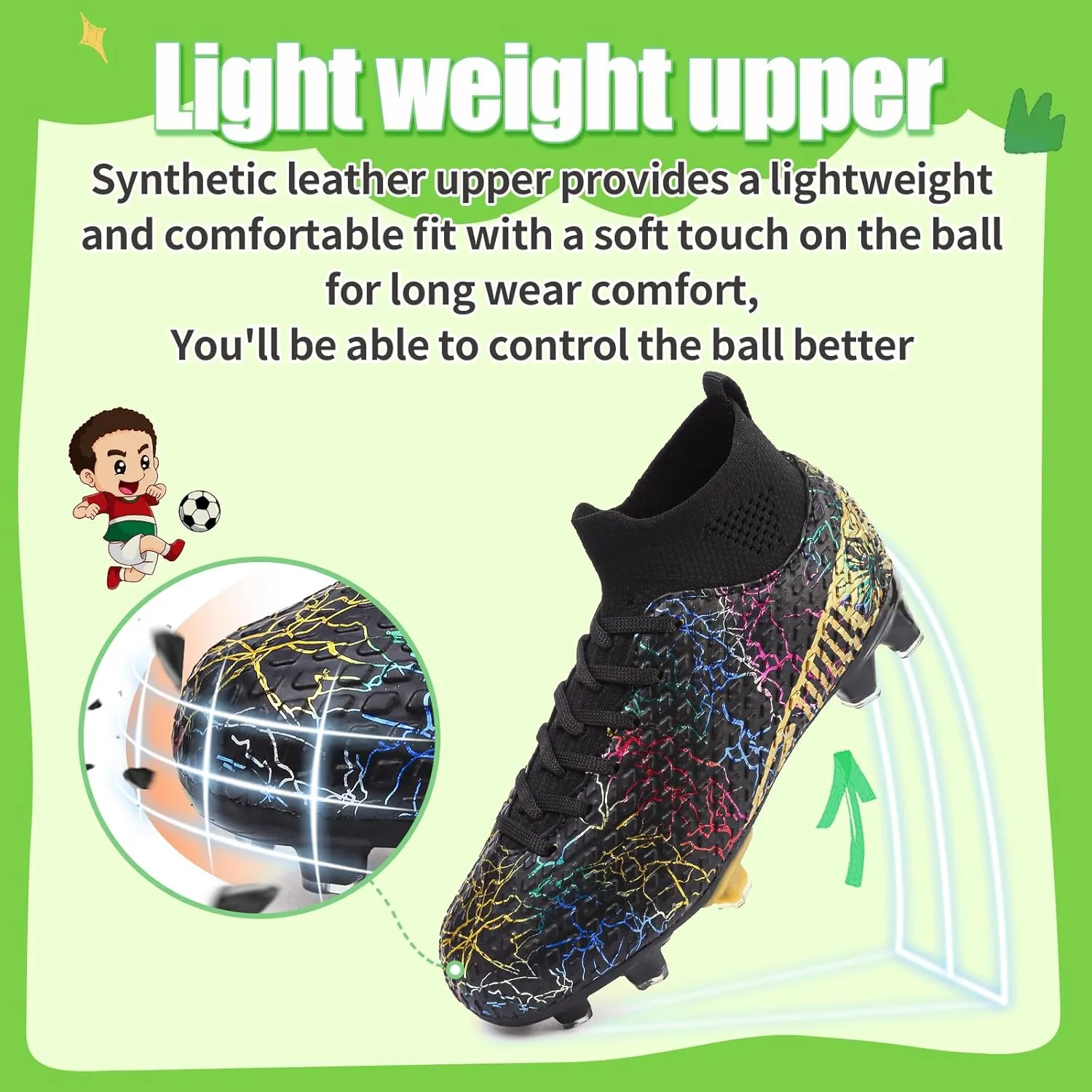 Kids Soccer Cleats Soccer Shoes for Boys Girls Football Turf Shoes Kids