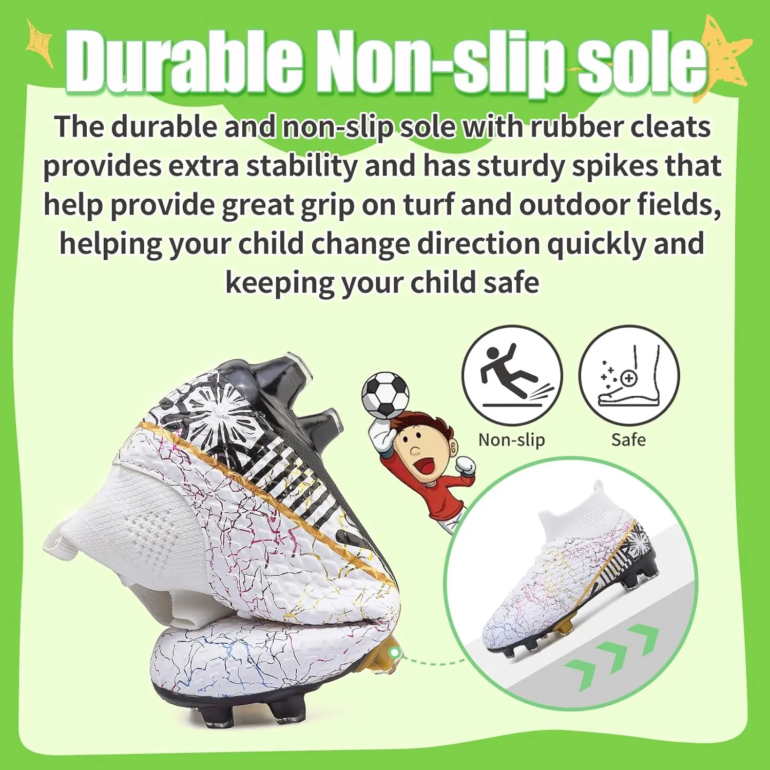 Kids Soccer Cleats Soccer Shoes for Boys Girls Football Turf Shoes Kids
