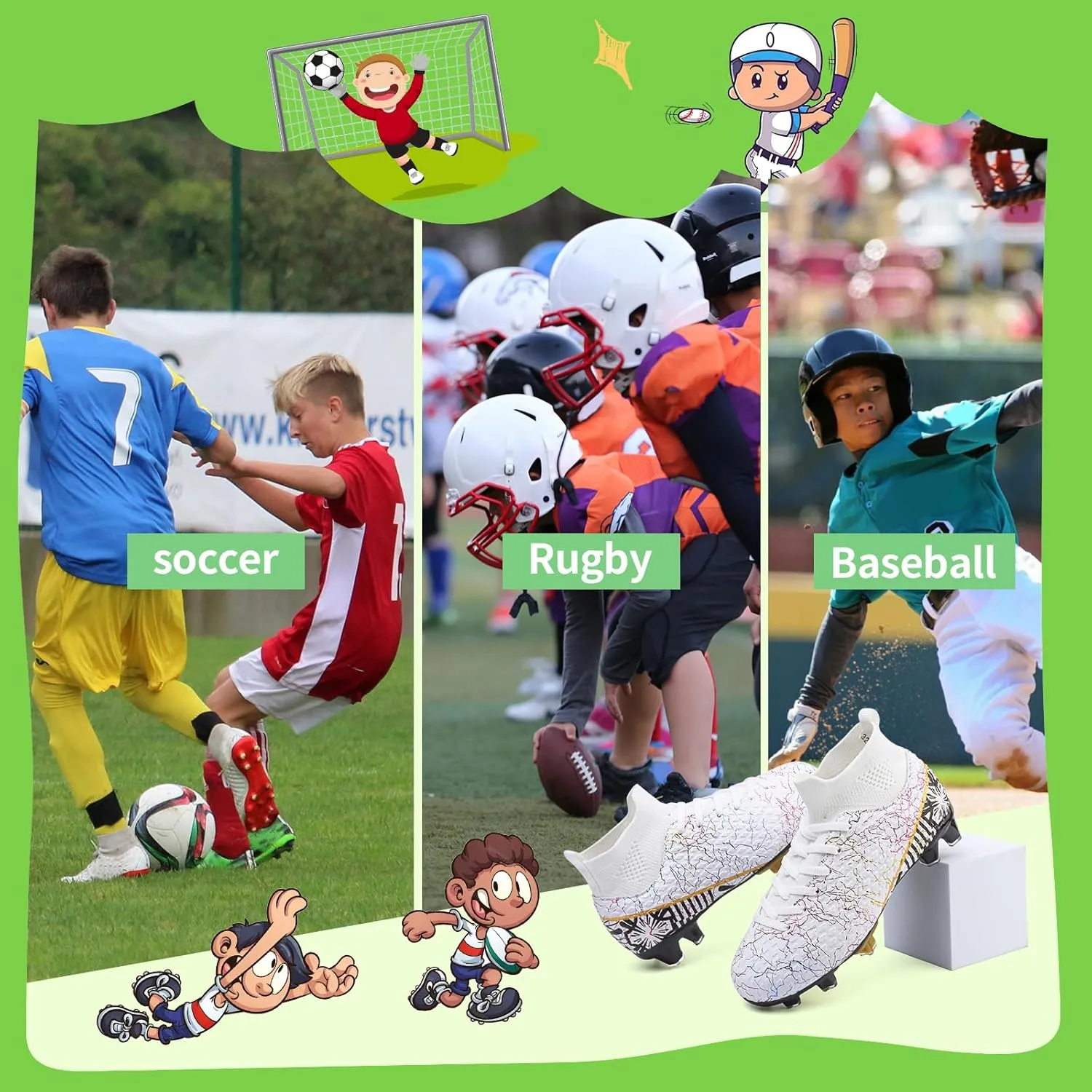 Kids Soccer Cleats Soccer Shoes for Boys Girls Football Turf Shoes Kids
