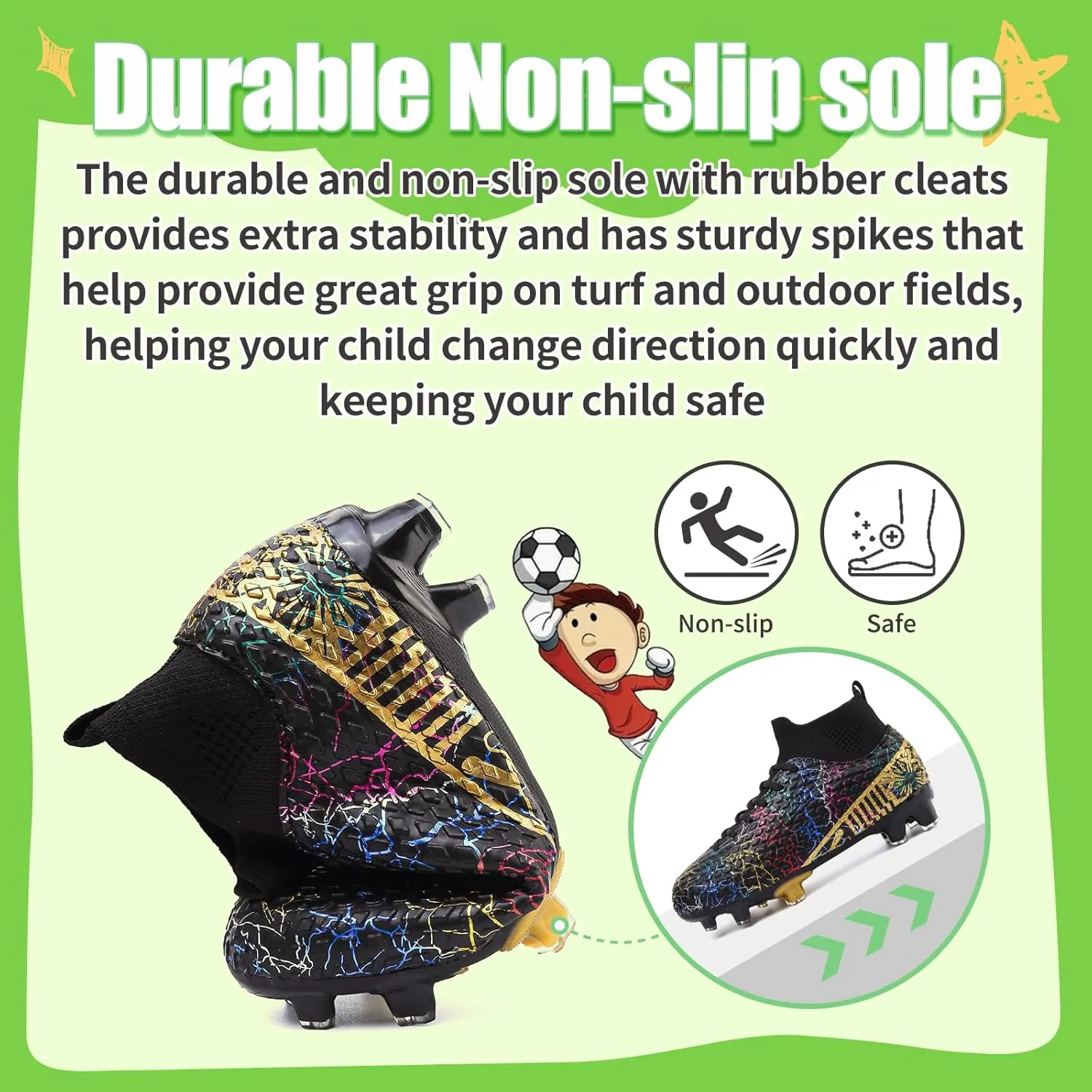 Kids Soccer Cleats Soccer Shoes for Boys Girls Football Turf Shoes Kids