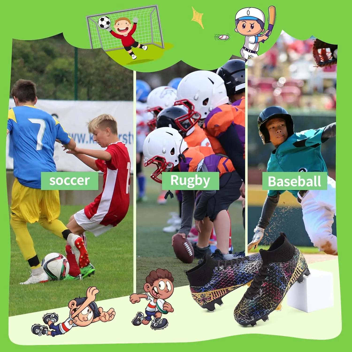 Kids Soccer Cleats Soccer Shoes for Boys Girls Football Turf Shoes Kids