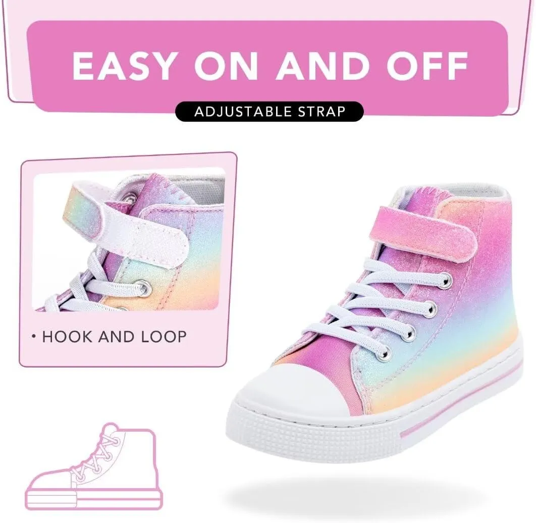 Kids Toddler Sneakers Girls Boys High Top Canvas Shoes Unisex-Child Casual Shoes