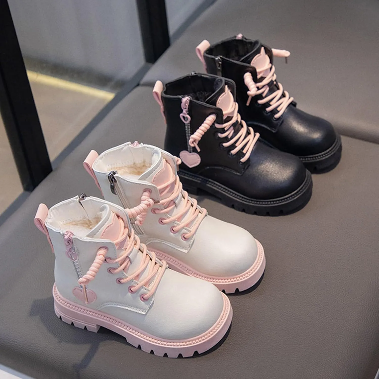 Kids Winter Snow Boots Warm Cozy Anti-Slip Mid Calf Winter Shoes Snow Boots Kids Warm Anti-Slip Outdoor Winter Shoes