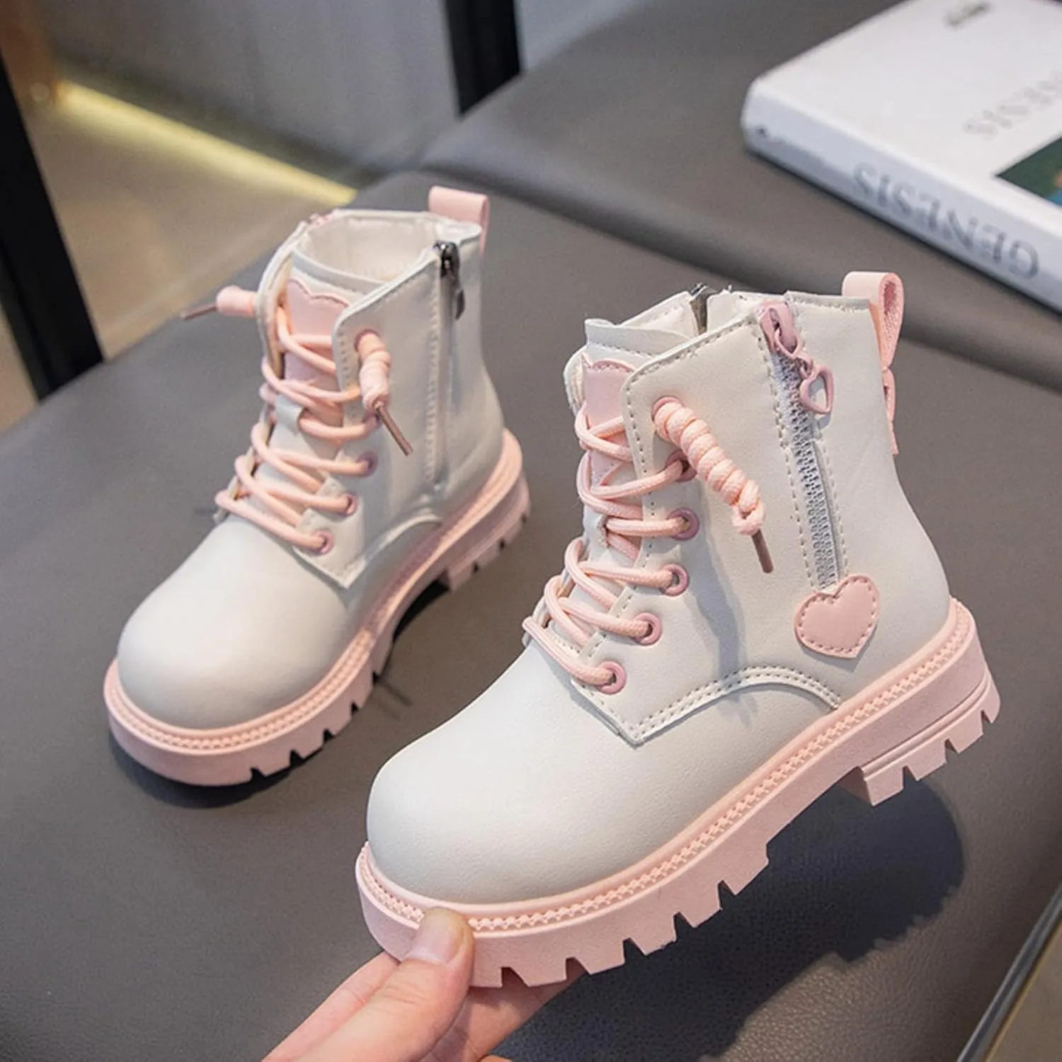 Kids Winter Snow Boots Warm Cozy Anti-Slip Mid Calf Winter Shoes Snow Boots Kids Warm Anti-Slip Outdoor Winter Shoes