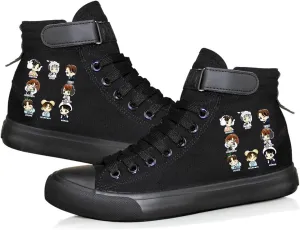 KPOP Stray Kids Shoes Sneakers Felix Bang Chan Lee Know ChangBin Han I.N HyunJin Seungmin Hiphop High-Top Canvas Shoes