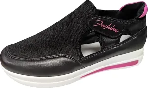 Ladmiple Sneakers For Women Walking Shoes Wide Width Slip on Glitter Shoes Fashion Sparkly Dressy Summer Flats Loafers