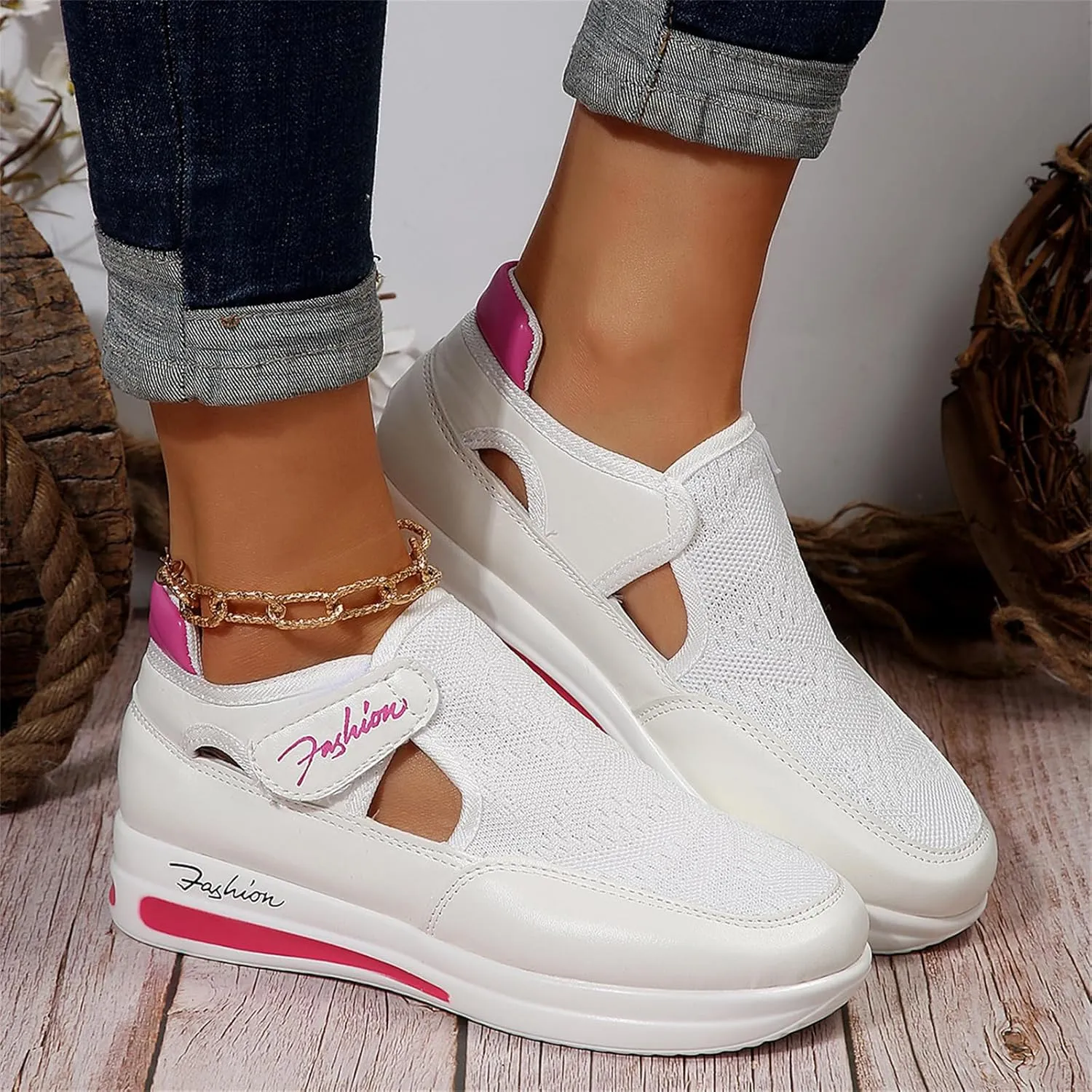 Lausiuoe Slip On Sneakers Women Wide Width Walking Loafers Non Slip Comfortable Lightweight Casual Flats Fashion Shoes