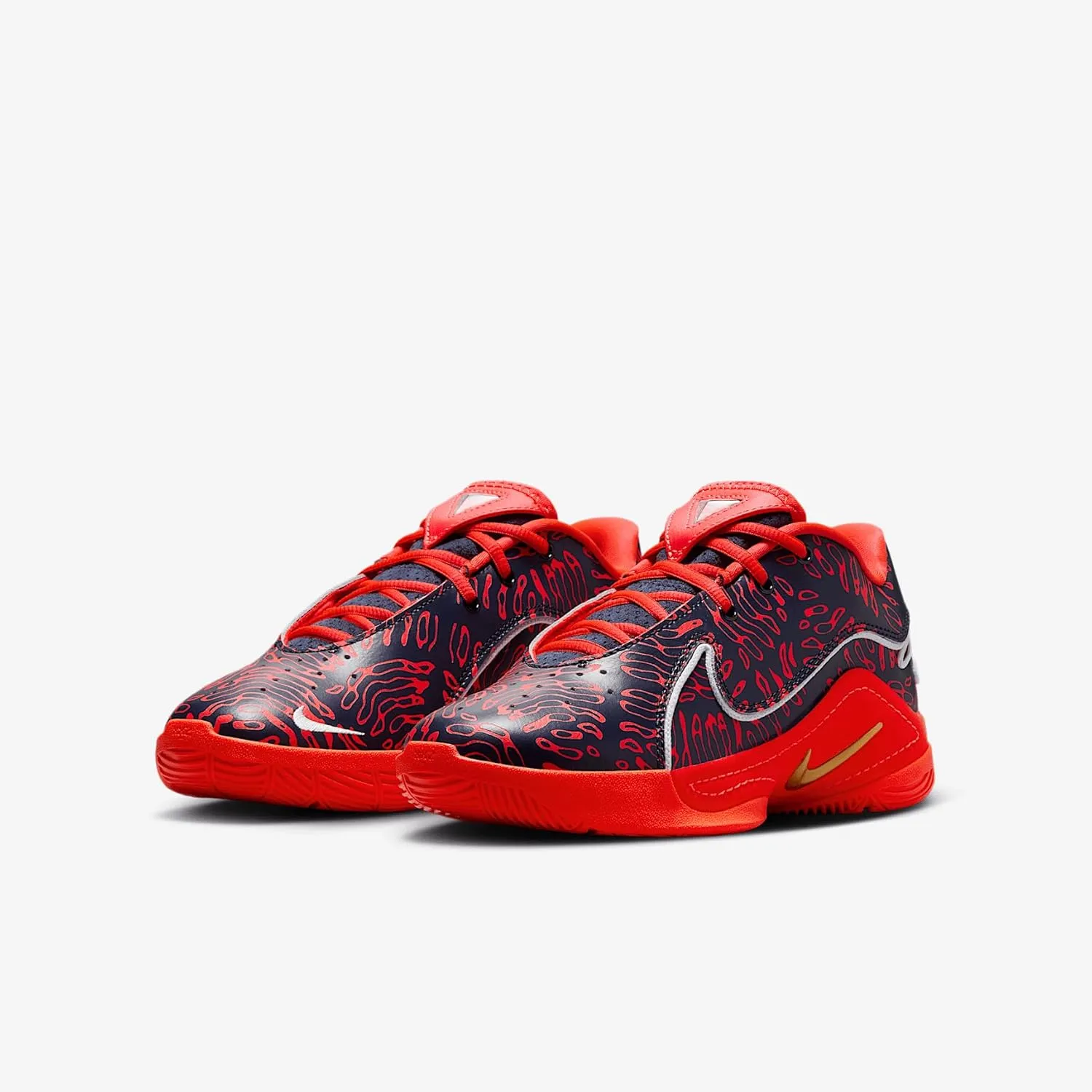 Lebron XXII SE Big Kids' Basketball Shoes (HQ3673-400, Obsidian/Bright Crimson/Black/Metallic Gold)